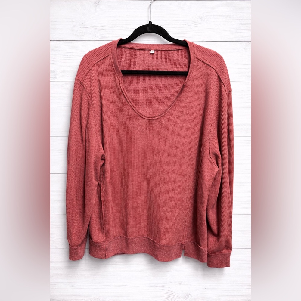 Rust Red Knit Sweater